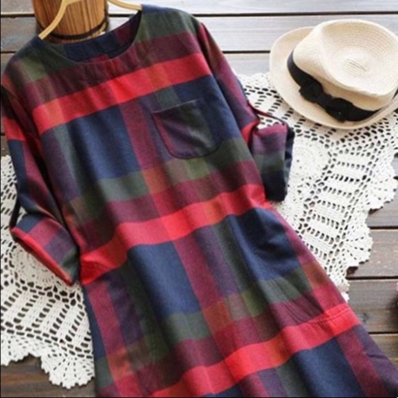 Cupshe Tops - 🍂EUC🍂 Cupshe Plaid Tunic